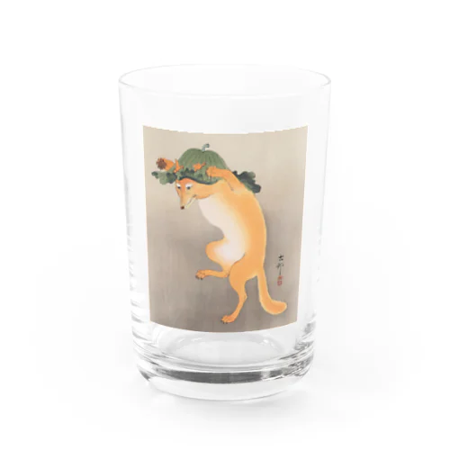 日本画：浮世絵；踊る狐 Water Glass