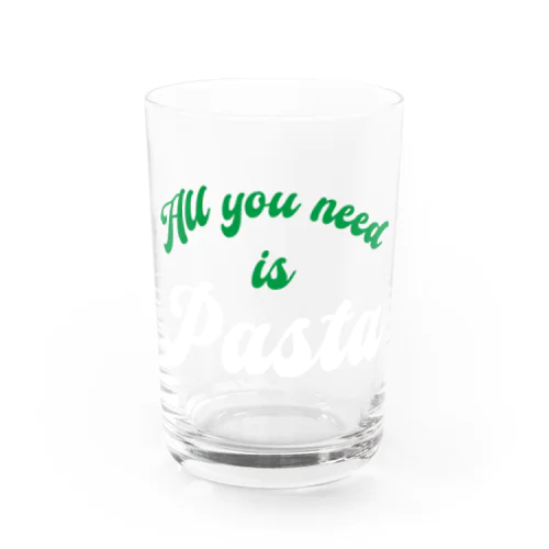 All you need is Pasta ※パスタは地球を救う　黒バージョン Water Glass