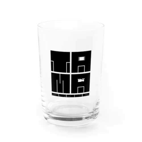 tama-styleロゴ黒 Water Glass