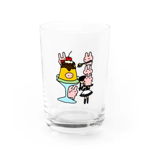 喫茶うさぎ プリン Water Glass