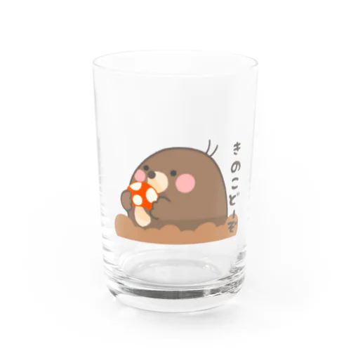 もぐ太の「きのこどーぞ」 Water Glass