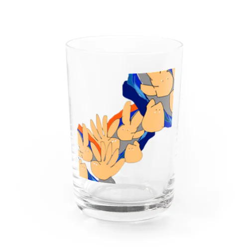 じゃんけん　rock paper scissors Water Glass