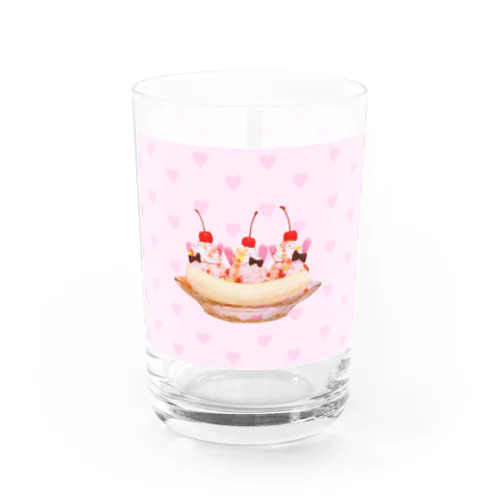 バナナスプリット♡もふこバージョン Water Glass