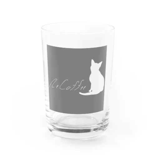コーヒーで黒猫が現れるグラス Water Glass