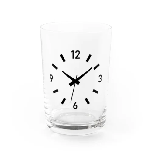 レトロなアナログ時計（駅の時計） Water Glass