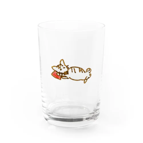 ハンカチを好きなねこ Water Glass