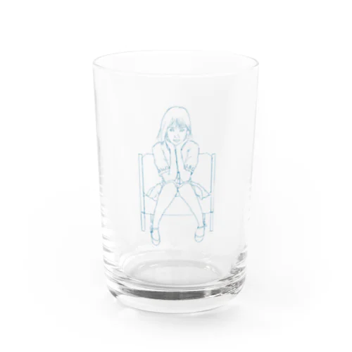 woman sitting in chair Water Glass