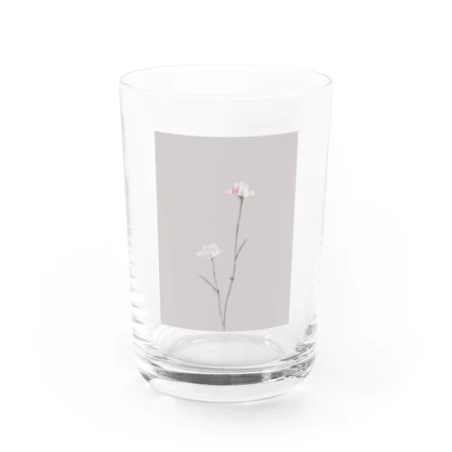 two pinkcarnation , sakura milk tea . Water Glass