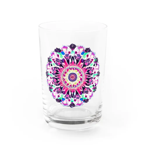 Mandala Flower Water Glass