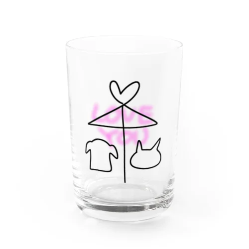 相合い傘ラビュー Water Glass