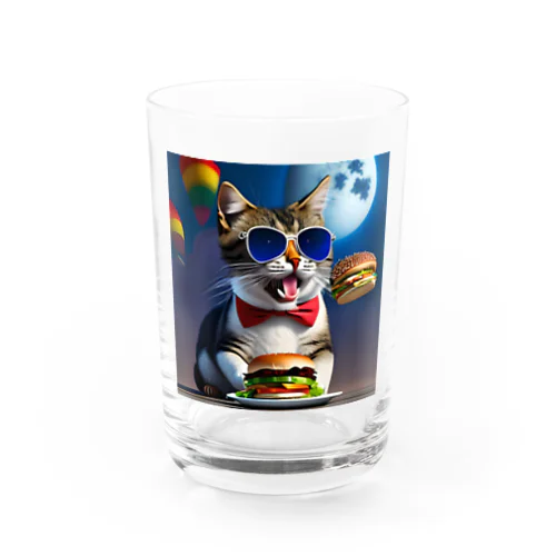 Burger Cat 2 Water Glass