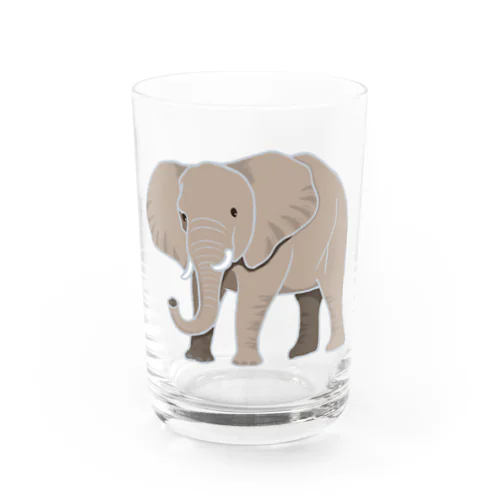 アフリカゾウさん Water Glass
