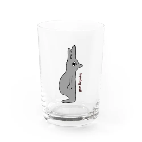 吠えるオオカミ Water Glass