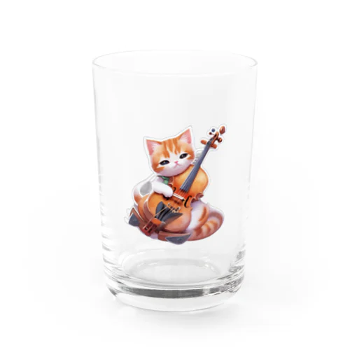 チェロ弾きの可愛いネコ Water Glass