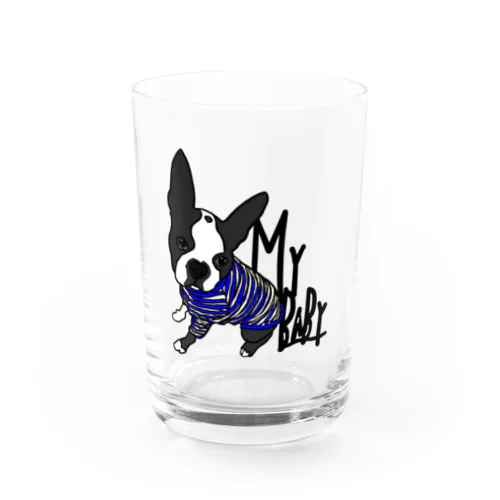 Myボストンテリア Water Glass