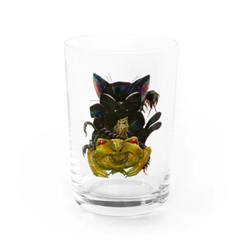 招き猫(金運) Water Glass