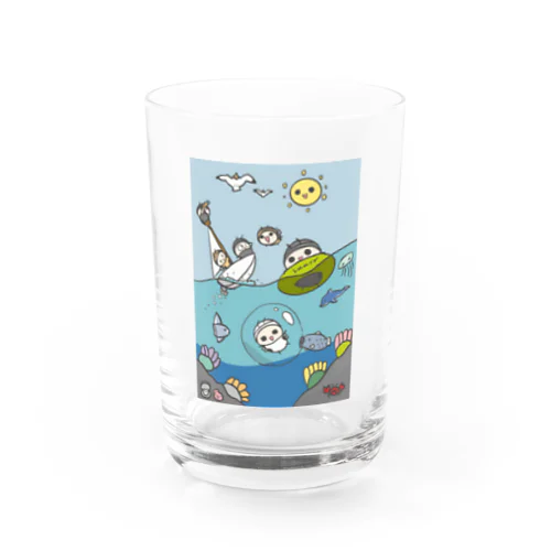 ハチとアリの海水浴(両面プリント) Water Glass