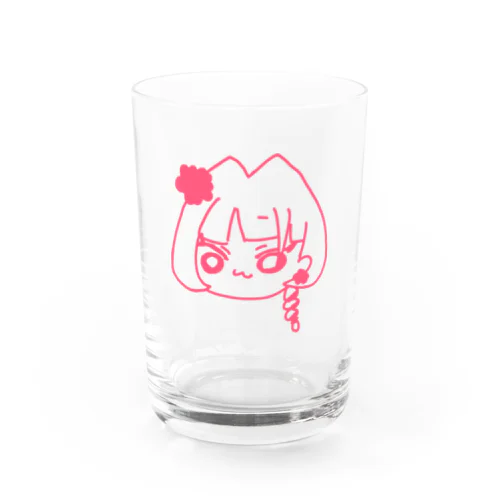 もちもちこぼこら(ピンクもちもち) Water Glass