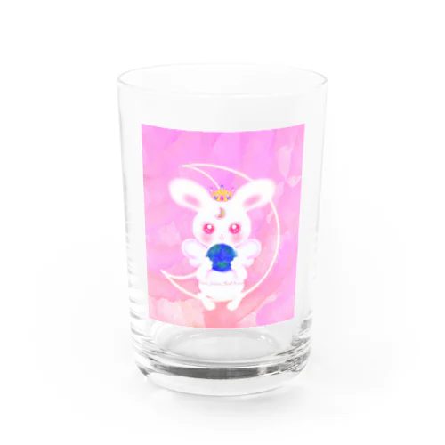 ホワイトRabbit Angel(シンメトリーeyes) Water Glass