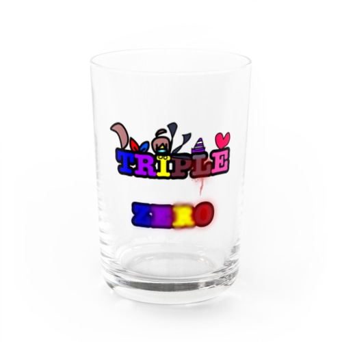 TRIPLE ZERO ロゴ Water Glass