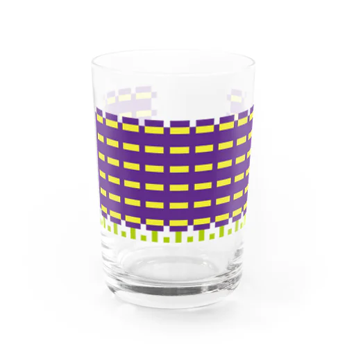 リピートドットフラワー　パープル Water Glass