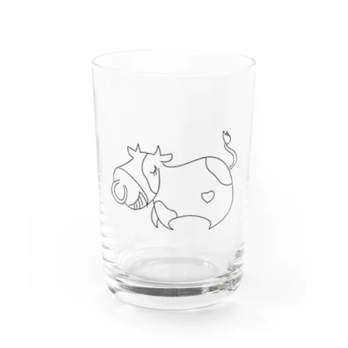 陽気な動物シリーズ　牛 Water Glass