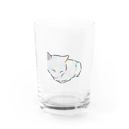 白ねこビラロ Water Glass