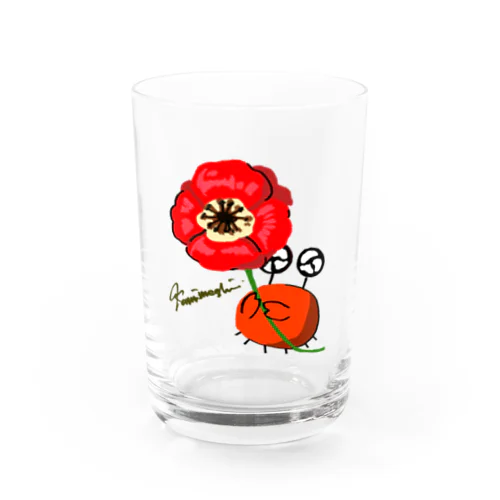 かにめしとアネモネ Water Glass