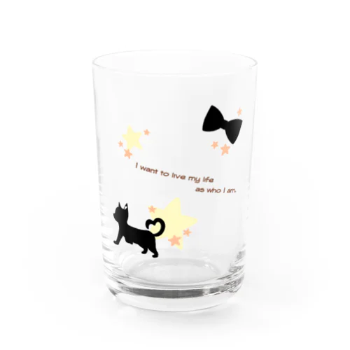 ハートにゃんこ Water Glass