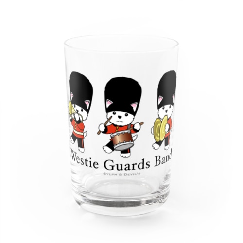 Westie Guards Band  Water Glass