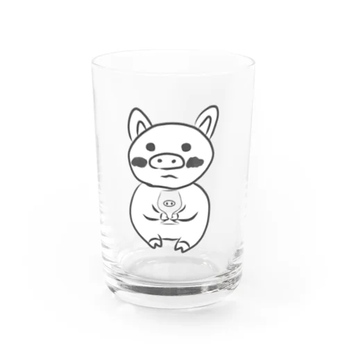 乾杯待ちのぶた Water Glass