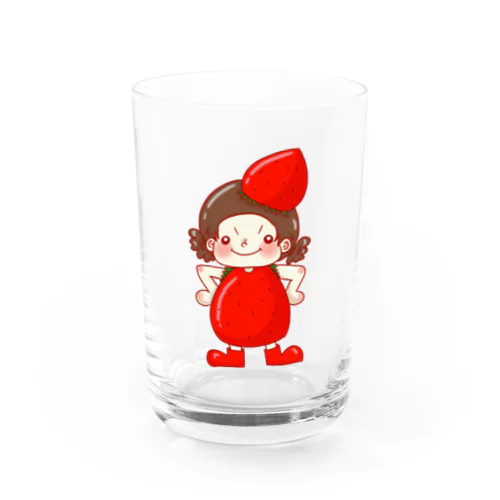 イチゴが好きすぎてイチゴになりたい女の子 Water Glass