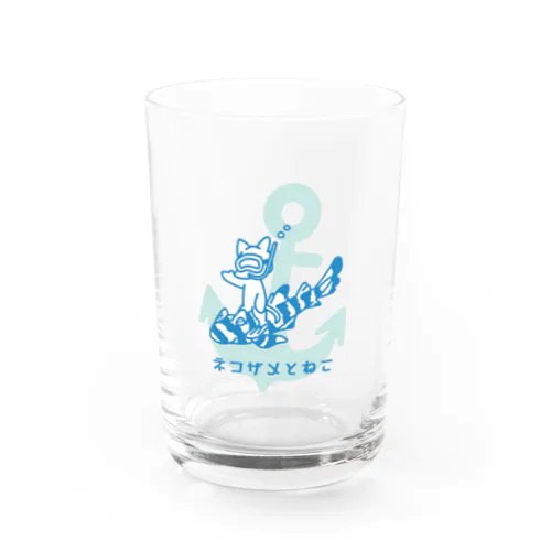 ネコザメとネコの海遊び Water Glass