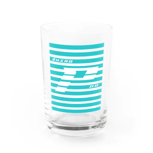 ボーダー（しろぷぅ）青系 Water Glass