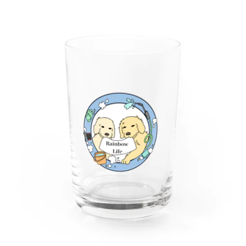 Rainbow life ロゴ Water Glass