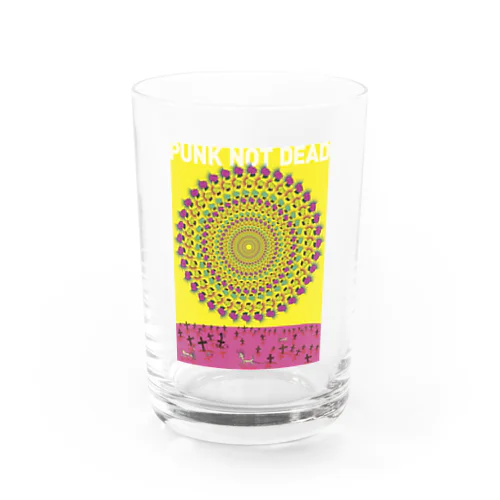 punk circle Water Glass