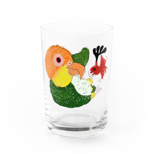 シロハラインコ Water Glass