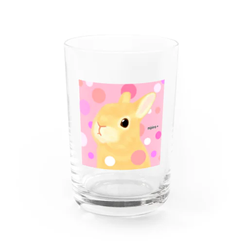 キュートな水玉うさぎちゃん Water Glass