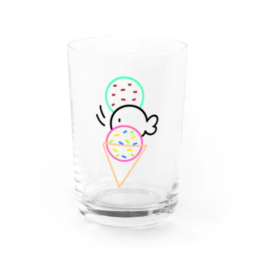 ３段エビアイス Water Glass