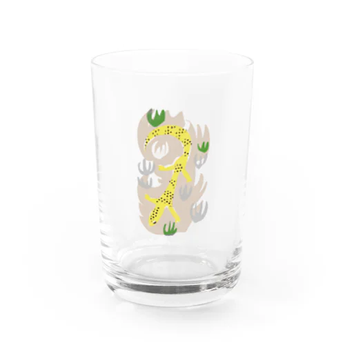 ヒョウモントカゲモドキくんと草 Water Glass