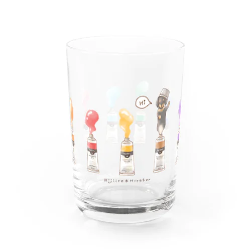 絵の具チューブからこんにちは！ダックス カラフルver.2 Water Glass