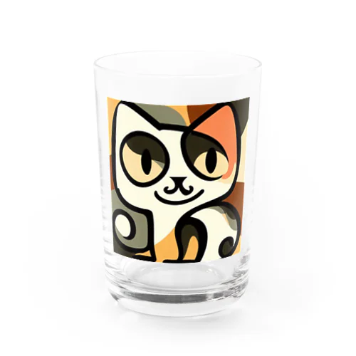 Mysterious Cat Water Glass