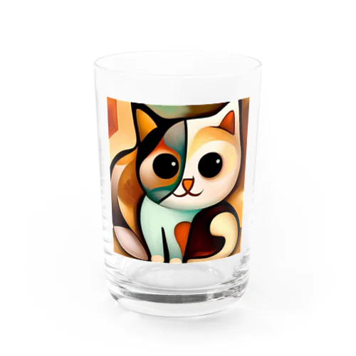 Mysterious Cat Water Glass