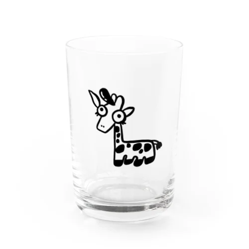 リーゼントきりんさん Water Glass