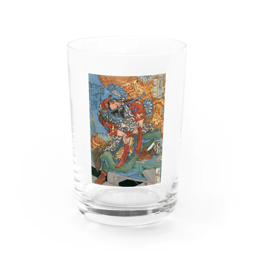 歌川国芳_水滸伝豪傑 美髯公朱仝 Water Glass