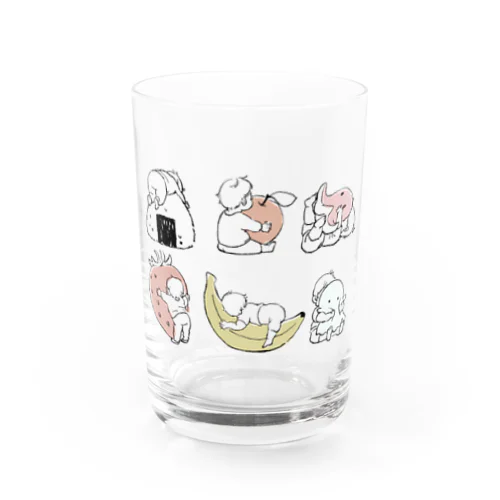 ハグする赤ちゃんまとめ(くすみカラー) Water Glass