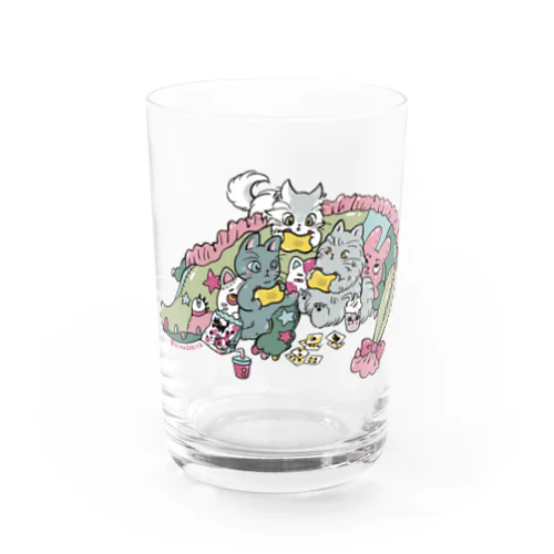 夢中なにゃんず Water Glass