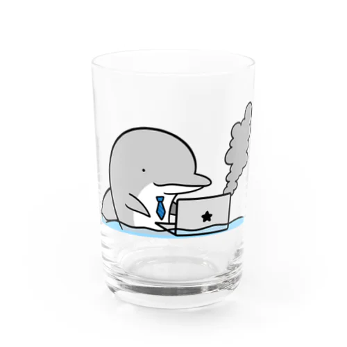 会社員イルカ Water Glass