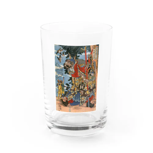 浮世絵：歌川国芳_滸伝豪傑  金鎗手徐寧 Water Glass