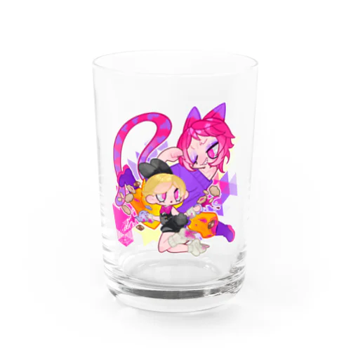 【童話シリーズ】3月うさぎとチェシャ猫 Water Glass